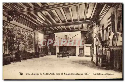 Cartes postales Chateau de Meillant pres St Amand Montrond Cher la Salle des Gardes