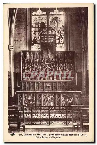 Ansichtskarte AK Chateau de Meillant pres Saint Amand Montrond Cher Retable de la Chapelle