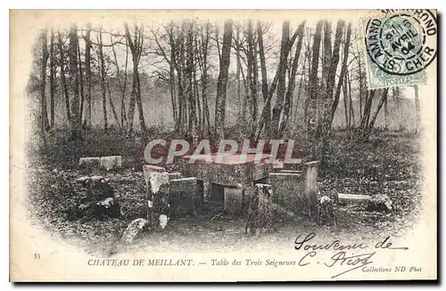 Cartes postales Chateau de Meillant Table des Trois Seigneurs