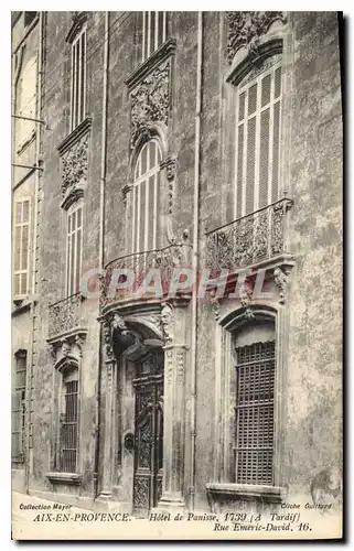 Ansichtskarte AK Aix en Provence Hotel de Panisse a Tardif Rue Emeric David