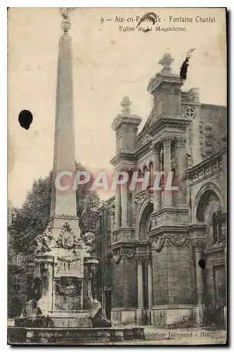 Ansichtskarte AK Aix en Provence Fontaine Chastel Eglise de la Madeleine