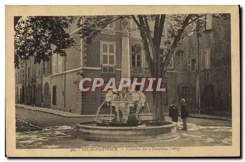 Cartes postales Aix en Provence Fontaine des 4 Dauphins 1667