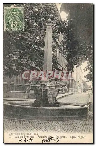 Ansichtskarte AK Aix en Provence Fontaine des 4 Dauphins Lycee Mignet