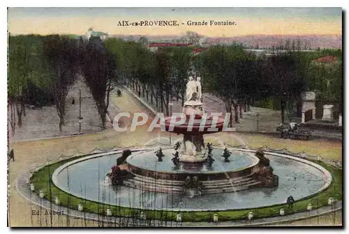 Cartes postales Aix en Provence Grande Fontaine