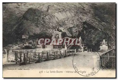 Cartes postales La Sainte Baume Interieur de la Grotte