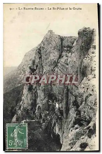 Ansichtskarte AK La Sainte Baume Le St Pilon et la Grotte