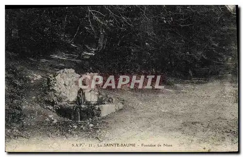 Cartes postales La Sainte Baume Fontaine de Nans