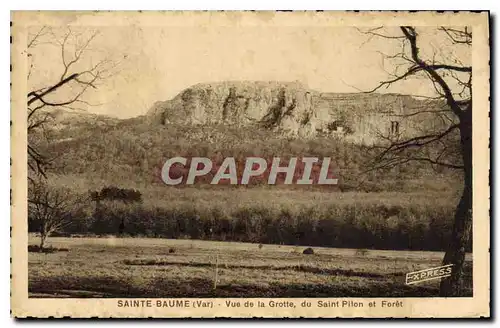 Cartes postales Sainte Baume Var Vue de la Grotte du Saint Pilon et Foret