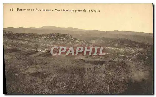 Ansichtskarte AK Foret de la Ste Baume Vue Generale prise de la Grotte