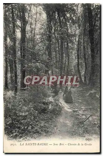 Ansichtskarte AK La Sainte Baume Sous Bois Chemin de la Grotte