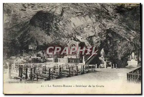 Cartes postales La Sainte Baume Interieur de la Grotte