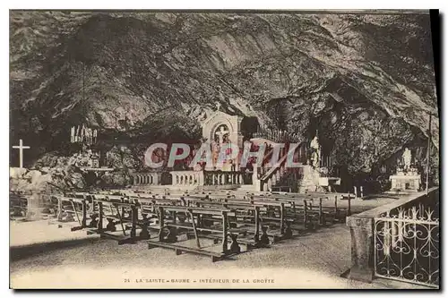 Cartes postales La Sainte Baume Interieur de la Grotte
