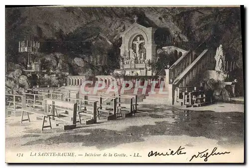 Cartes postales La Sainte Baume Interieur de la Grotte