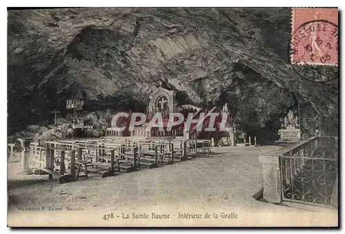Cartes postales La Sainte Baume Interieur de la Grotte