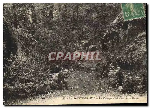 Cartes postales La Sainte Baume Le Canape Montee de la Grotte