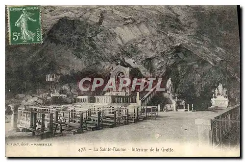 Cartes postales La Sainte Baume Interieur de la Grotte