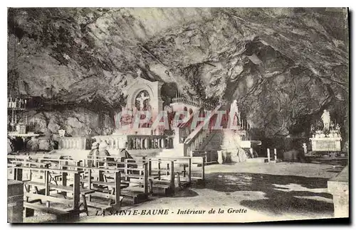 Cartes postales La Sainte Baume Interieur de la Grotte