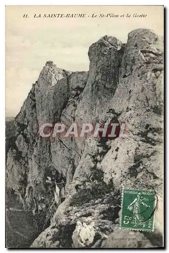 Ansichtskarte AK La Sainte Baume Le St Pilon et la Grotte