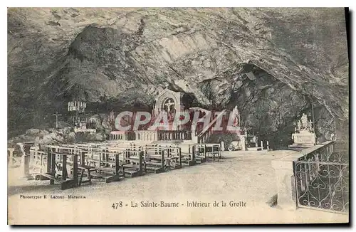 Cartes postales La Sainte Baume Interieur de la Grotte