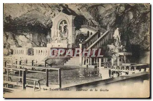 Cartes postales La Sainte Baume Interieur de la Grotte