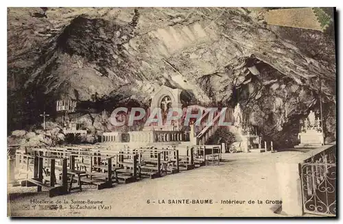 Cartes postales La Sainte Baume Interieur de la Grotte
