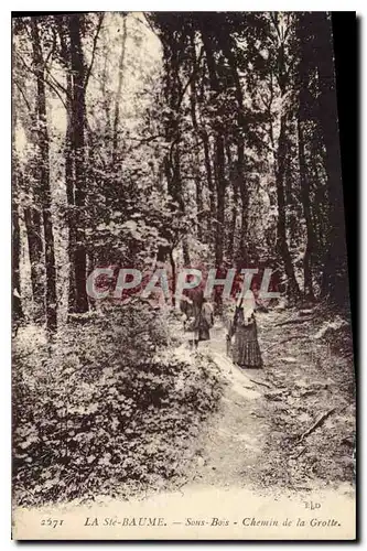 Ansichtskarte AK La Ste Baume Sous Bois Chemin de la Grotte