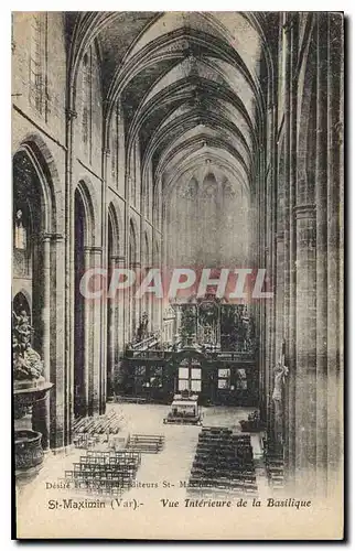 Cartes postales St Maximin Var Vue Interieur de la Basilique
