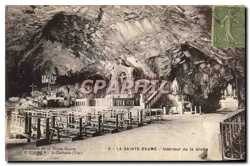 Cartes postales La Sainte Baume Interieur de la Grotte