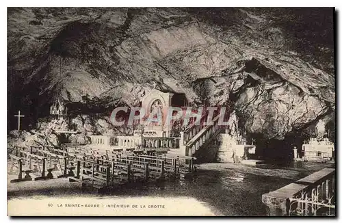 Cartes postales La Sainte Baume Interieur de la Grotte