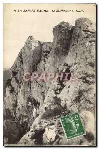 Ansichtskarte AK La Sainte Baume Le St Pilon et la Grotte