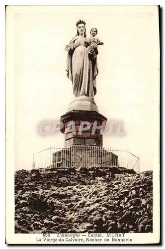 Ansichtskarte AK Cantal Murat La Vierge du Calvaire Rocher de Bonnevie