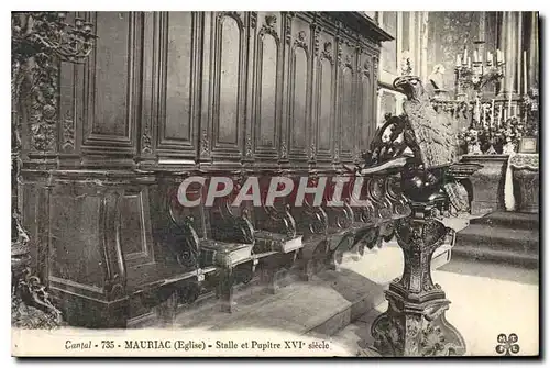 Cartes postales Cantal Mauriac Eglise Stalle et Pupitre XVI siecle