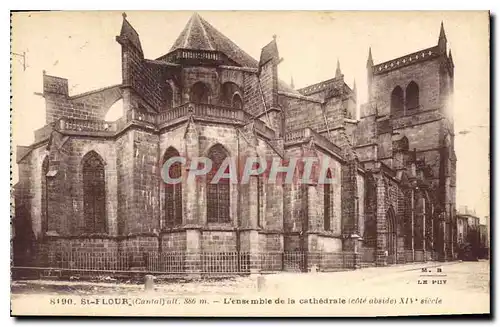 Cartes postales St Flour Cantal L'ensemble de la cathedrale cote abside