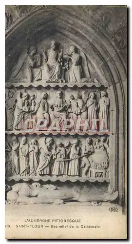 Ansichtskarte AK Saint Flour Bas relief de la Cathedrale