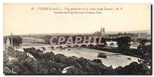 Ansichtskarte AK Tours Vue generale et la Loire cote Ouest