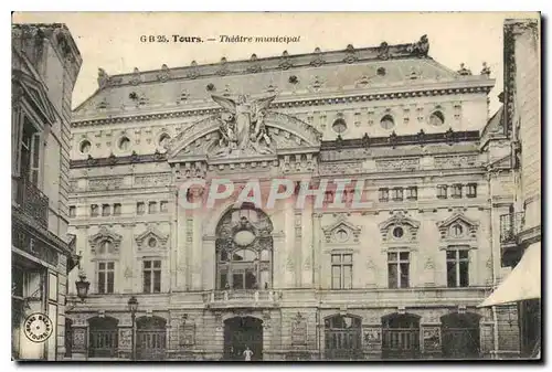 Cartes postales Tours Theatre municipal