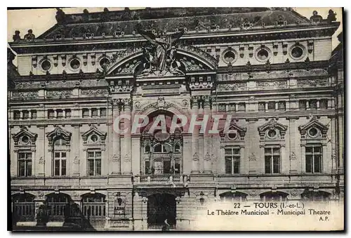 Cartes postales Tours Le Theatre Municipal