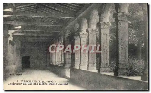 Cartes postales Marmande L et G Interieur du Cloitre Notre Dame