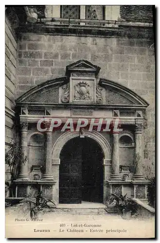 Cartes postales Lot et Garonne Lauzu Le Chateau Entree principale