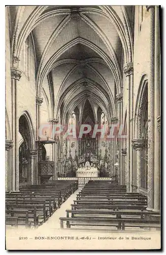 Cartes postales Bon Encontre L et G Interieur de la Basilique