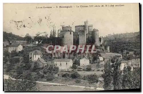 Cartes postales Lot et Garonne Bonaguil Le Chateau XV siecle cote couchant