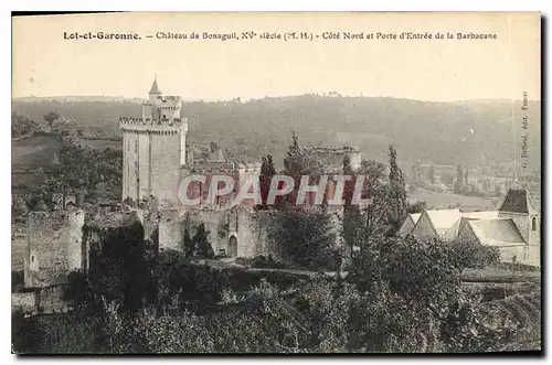 Cartes postales Lot et Garonne Chateau de Bonaguil Cote Nord et Porte d'Entree de la Barbacane