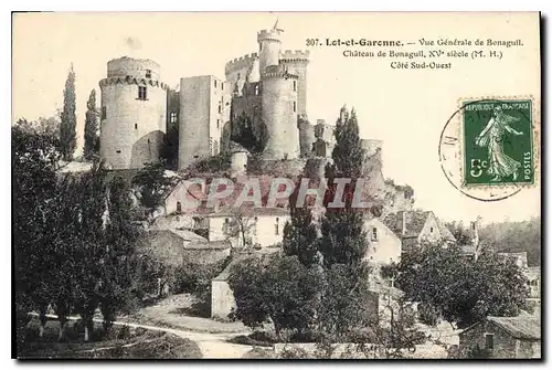 Ansichtskarte AK Lot et Garonne Vue Generale de Bonaguil Chateau de Bonaguil Cote Sud Ouest