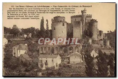 Cartes postales Les Beaux Chateaux du Lot et Garonne Vue d'ensemble du Chateau de Bonaguil