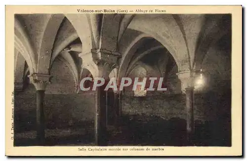 Cartes postales Valence sur Baine Gers Abbaye de Flaren Salle Capitulaire montee sur colonnes de marbre