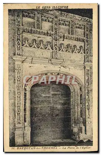 Cartes postales Le Gers Illustre Barbotan les Thermes La Porte de l'Eglise
