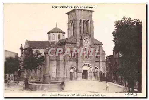 Ansichtskarte AK L'Auvergne Pittorisque Eglise Romane de Volvic Monument historique