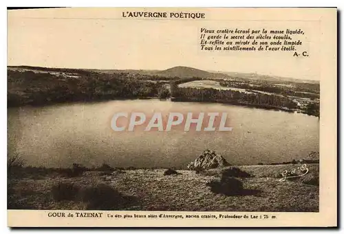 Cartes postales L'Auvergne Poetique Gour de Tazenat