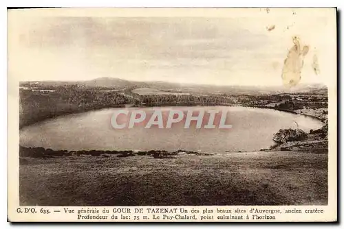 Cartes postales Vue generale Gour de Tazenat un des beaux sites d'Auvergne