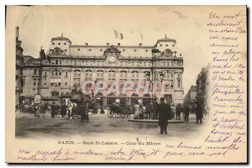 Cartes postales Paris Gare St Lazare Cour du Havre